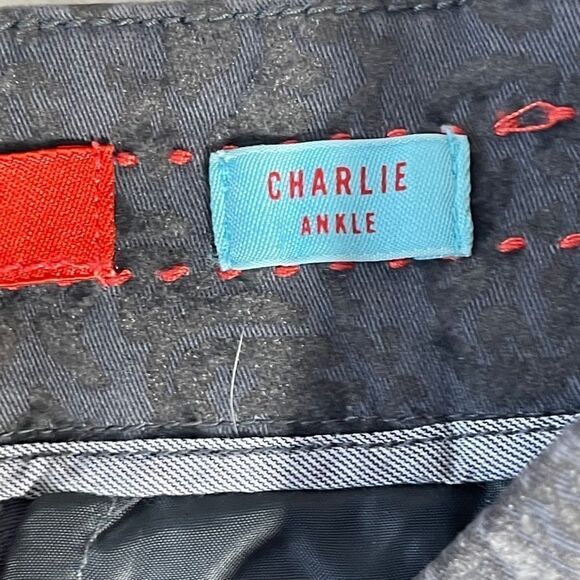 Anthro Cartonnier Charlie Grey Brocade Ankle Pants Sz 4 - Picture 5 of 10